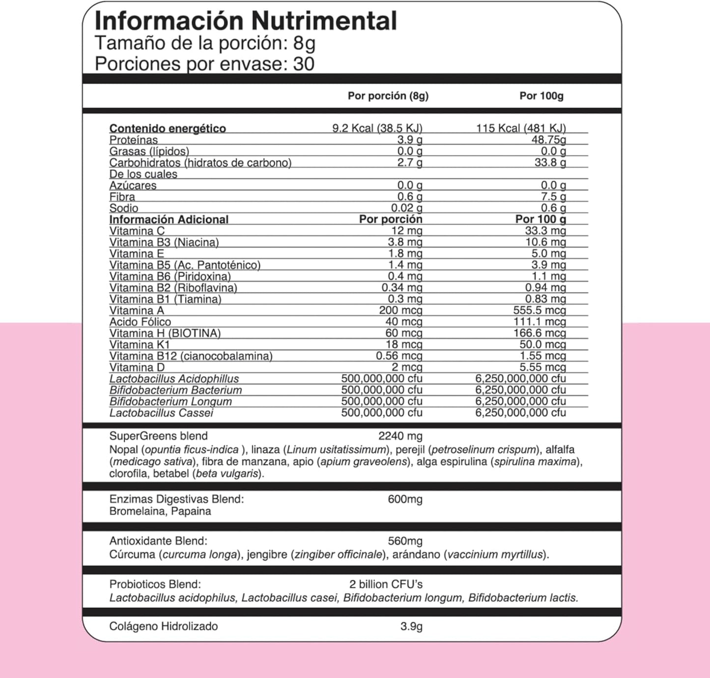 Suplemento AMI Colágeno Con Probióticos