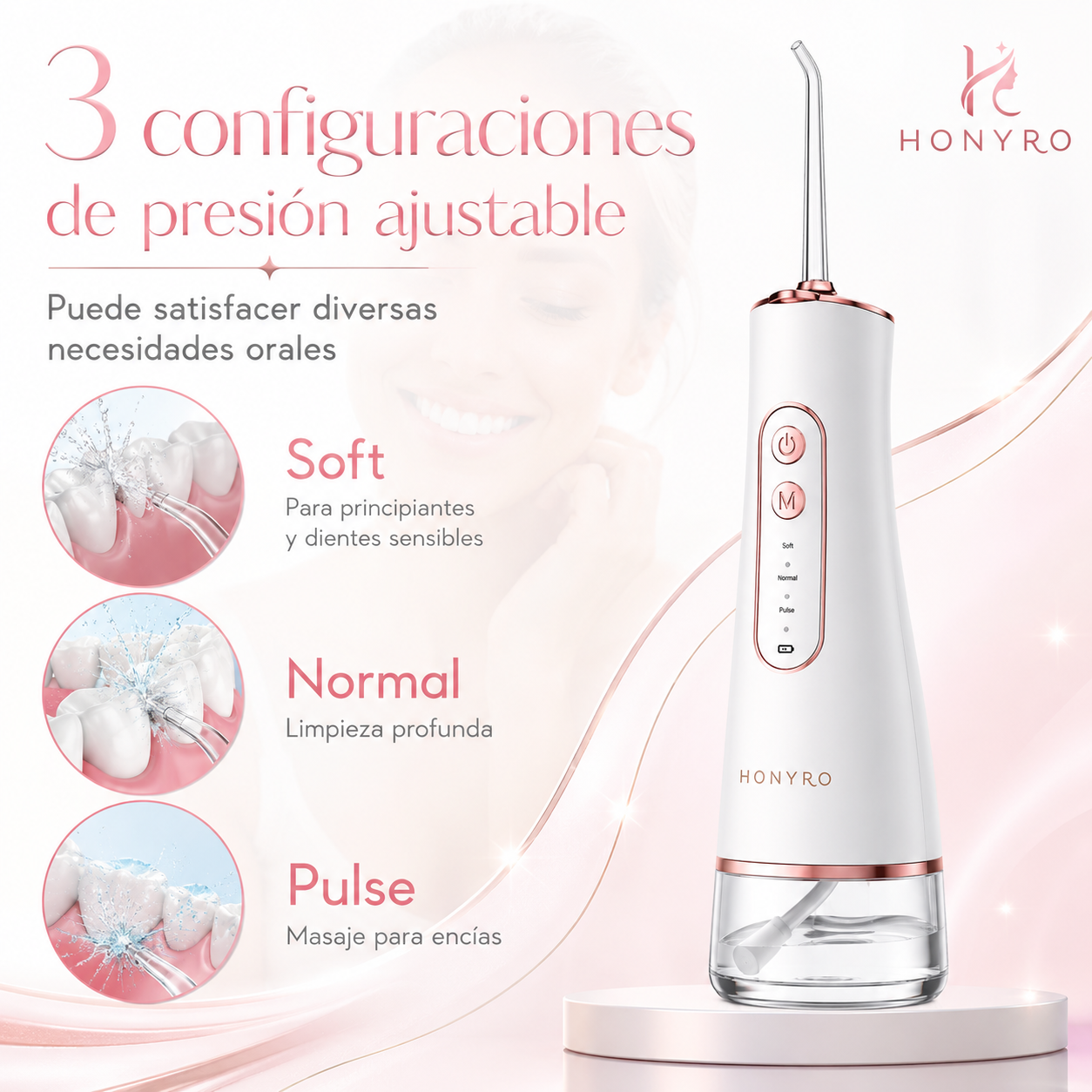 Irrigador Bucal Limpiador de Dientes Eléctrico