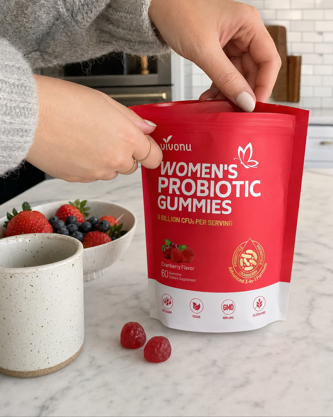 Gomitas probióticas VivoNu de sabor agradable