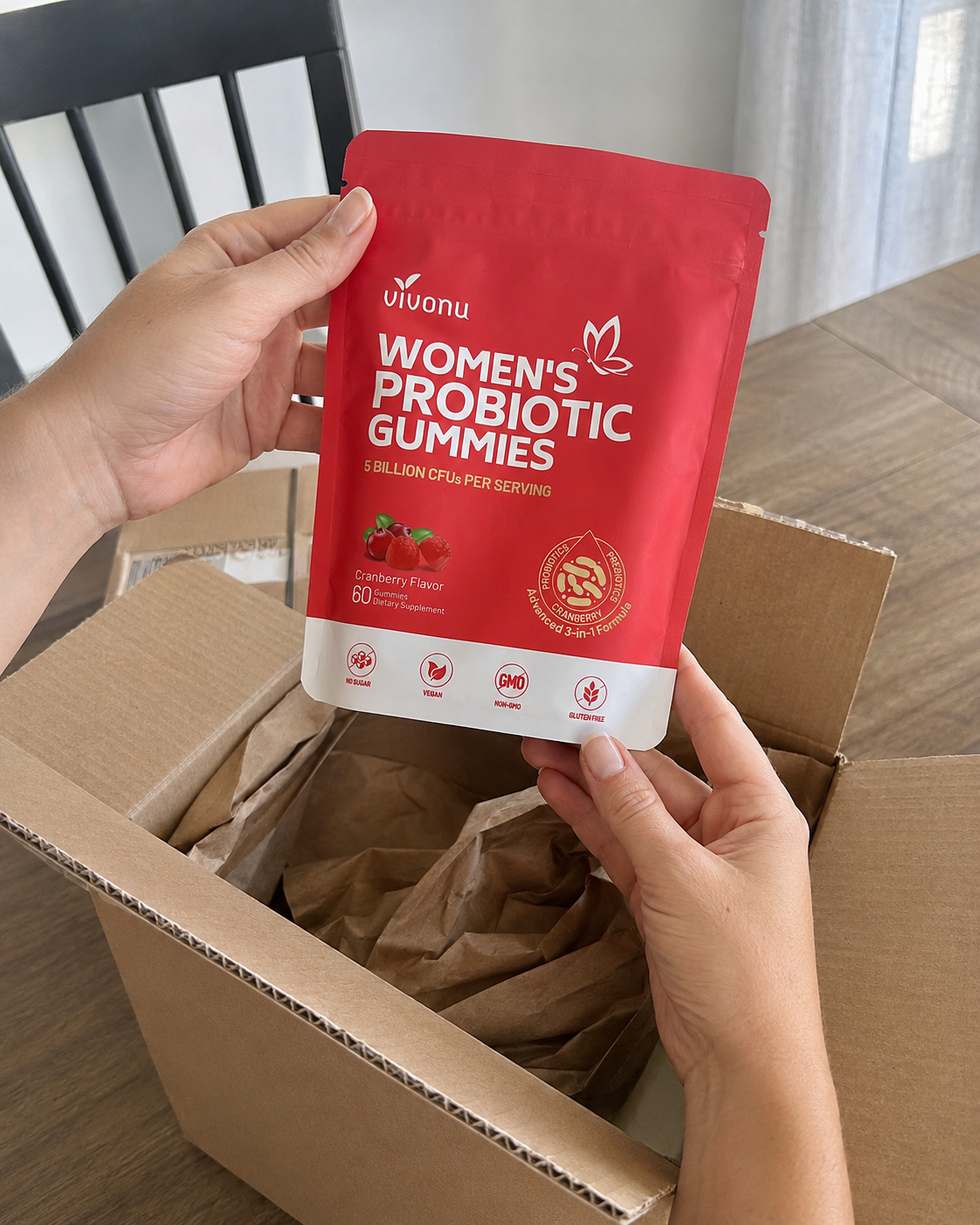 Gomitas probióticas VivoNu para mujer