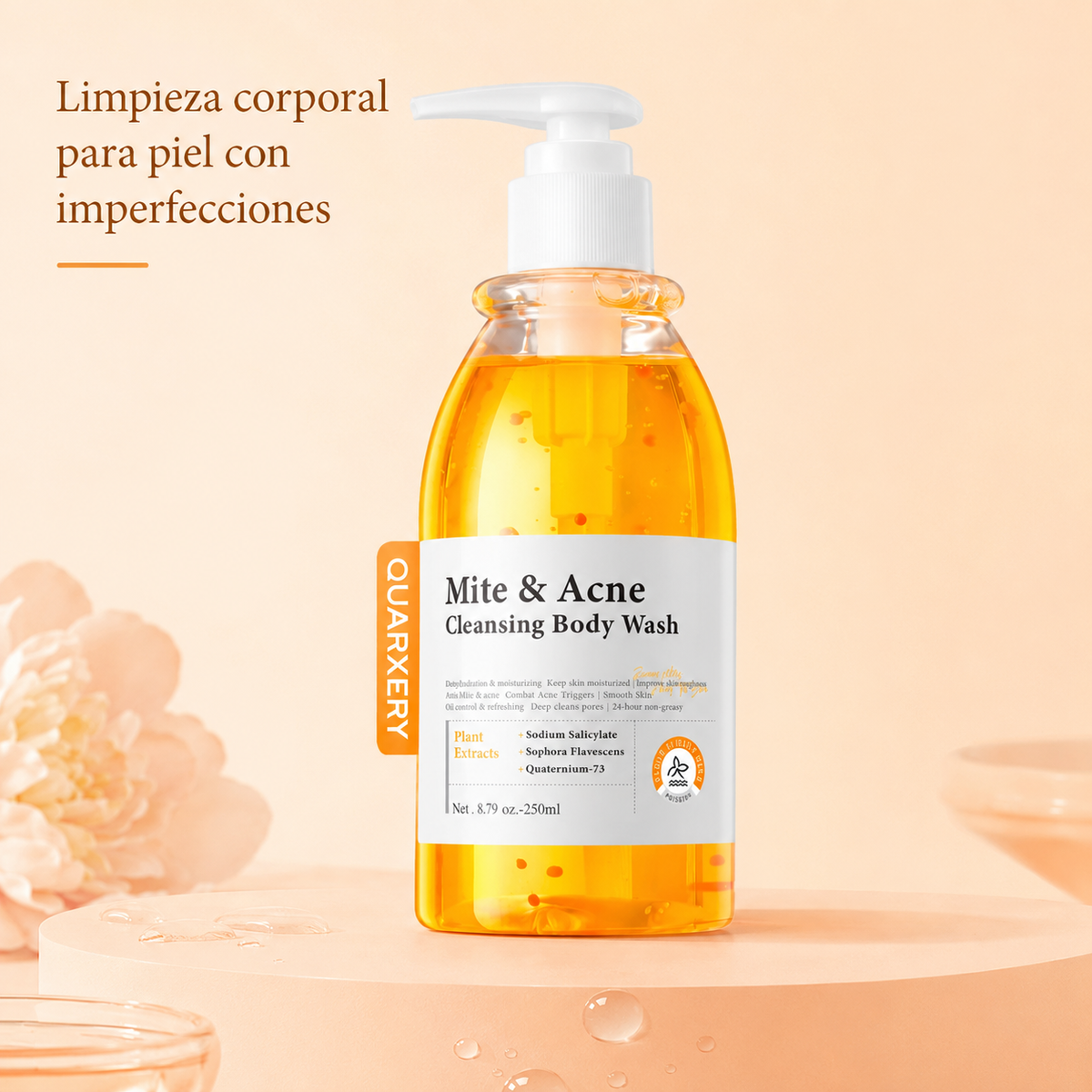 Portada del gel corporal Quarxery
