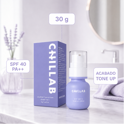 Crema Chillab de 30 g con SPF 40 PA++ indicado en el empaque