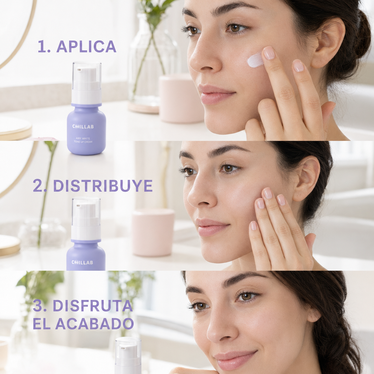 Modo de uso en tres pasos de la Crema Chillab