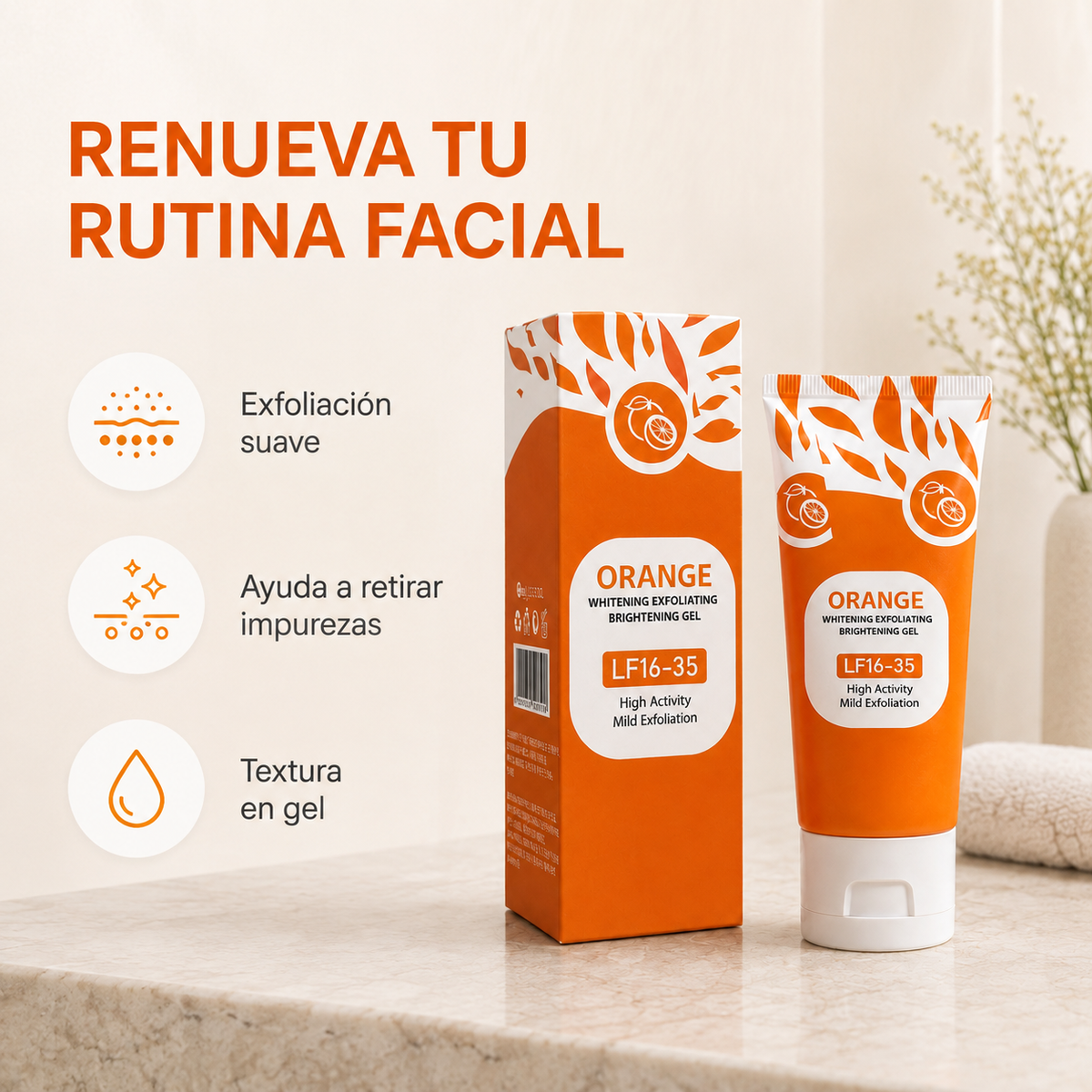 Orange Enzymes - exfoliación suave y textura en gel