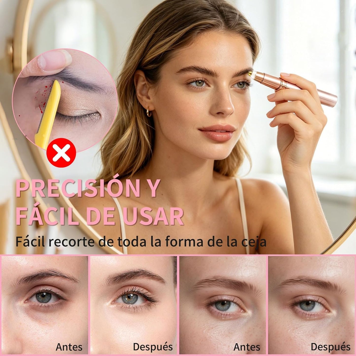 Depiladora Electrica Cejas Y Bello Facial