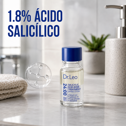 Frasco de loción Dr. Leo para rutina facial