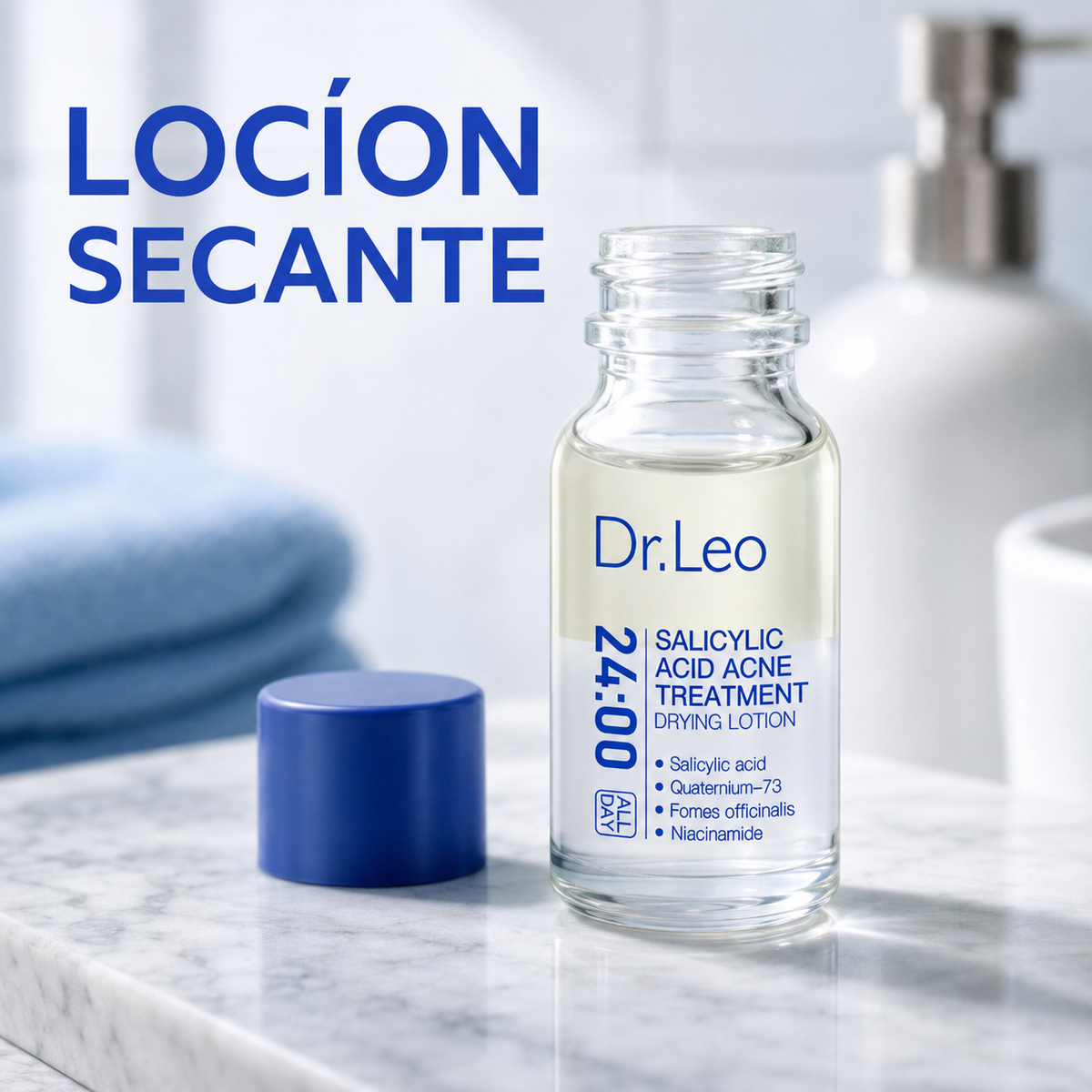 Rutina nocturna con loción Dr. Leo