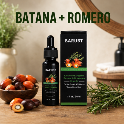 Frasco y caja de aceite capilar BARUBT