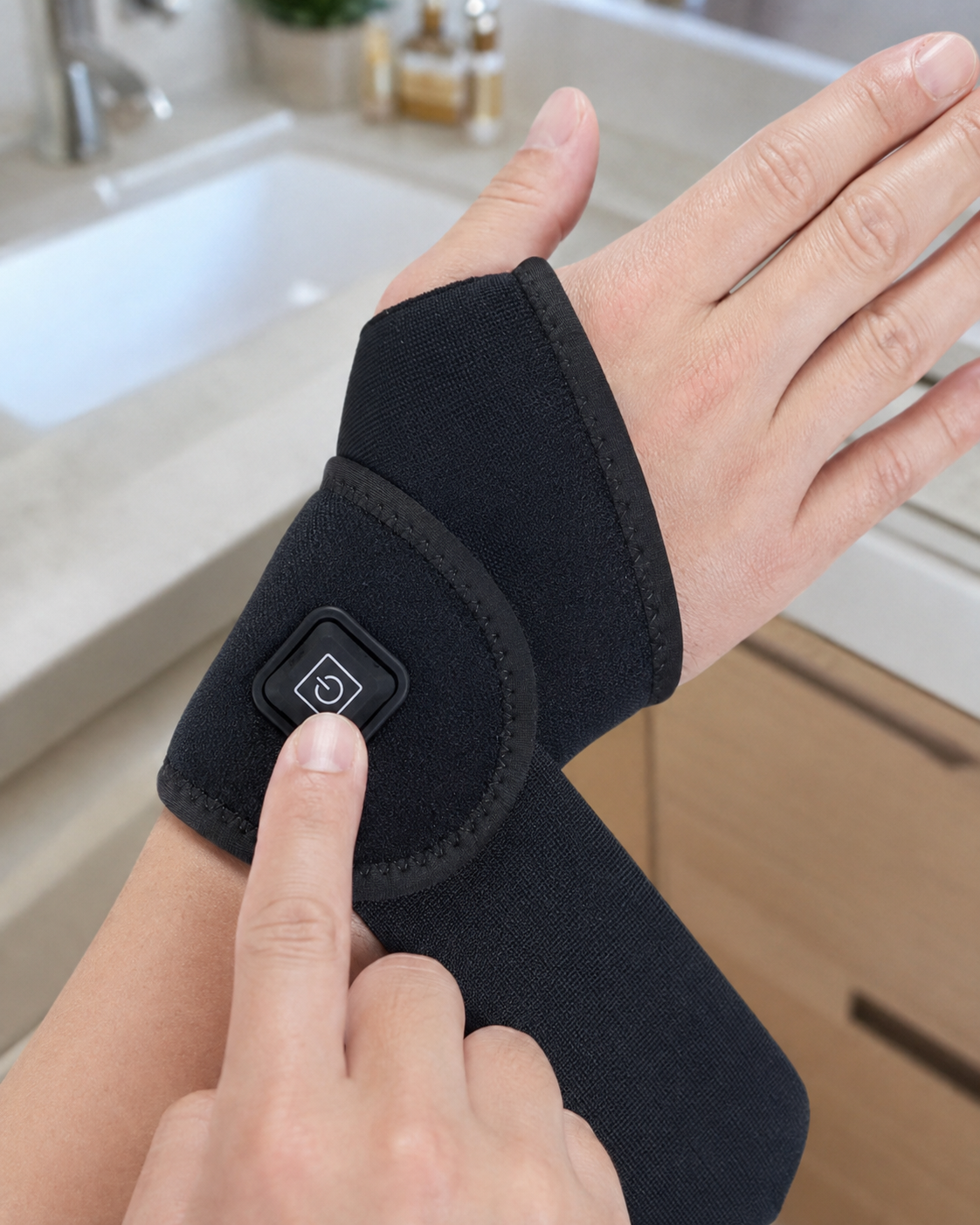 Botón de encendido de la muñequera térmica