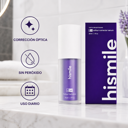 Beneficios del sérum corrector dental morado V34