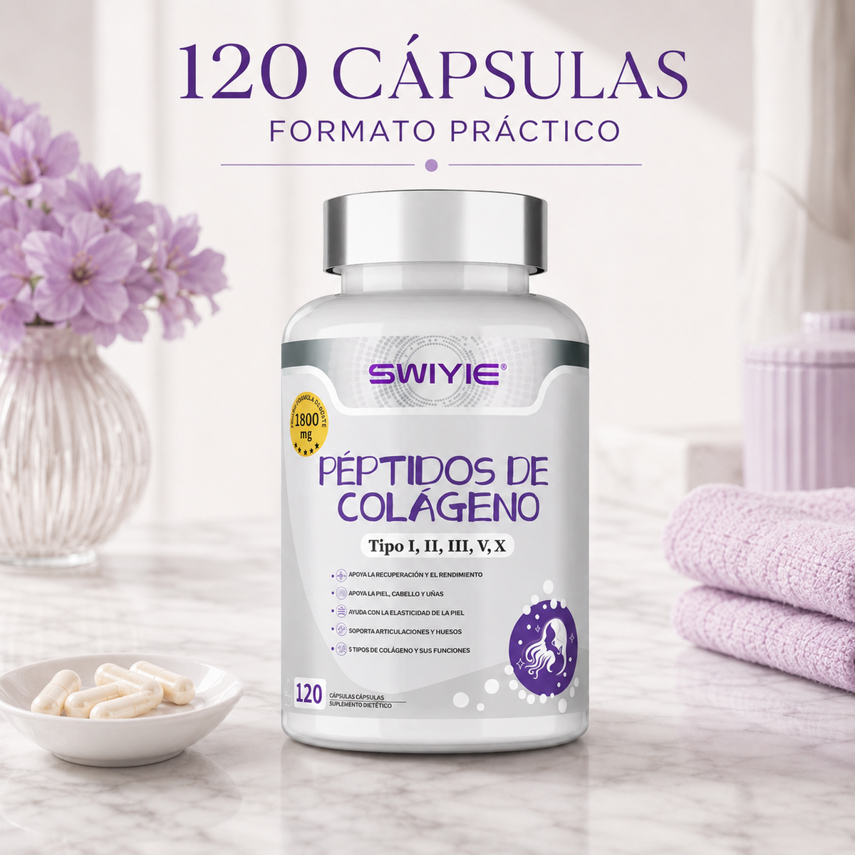 Frasco de 120 cápsulas SWIYIE